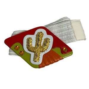 IB Diffusion Belts By Linda Waldorf Leather Southwestern Cactus Desert Buckle OS